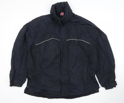 Mens UK Size L DRI Blue Rain Coat
