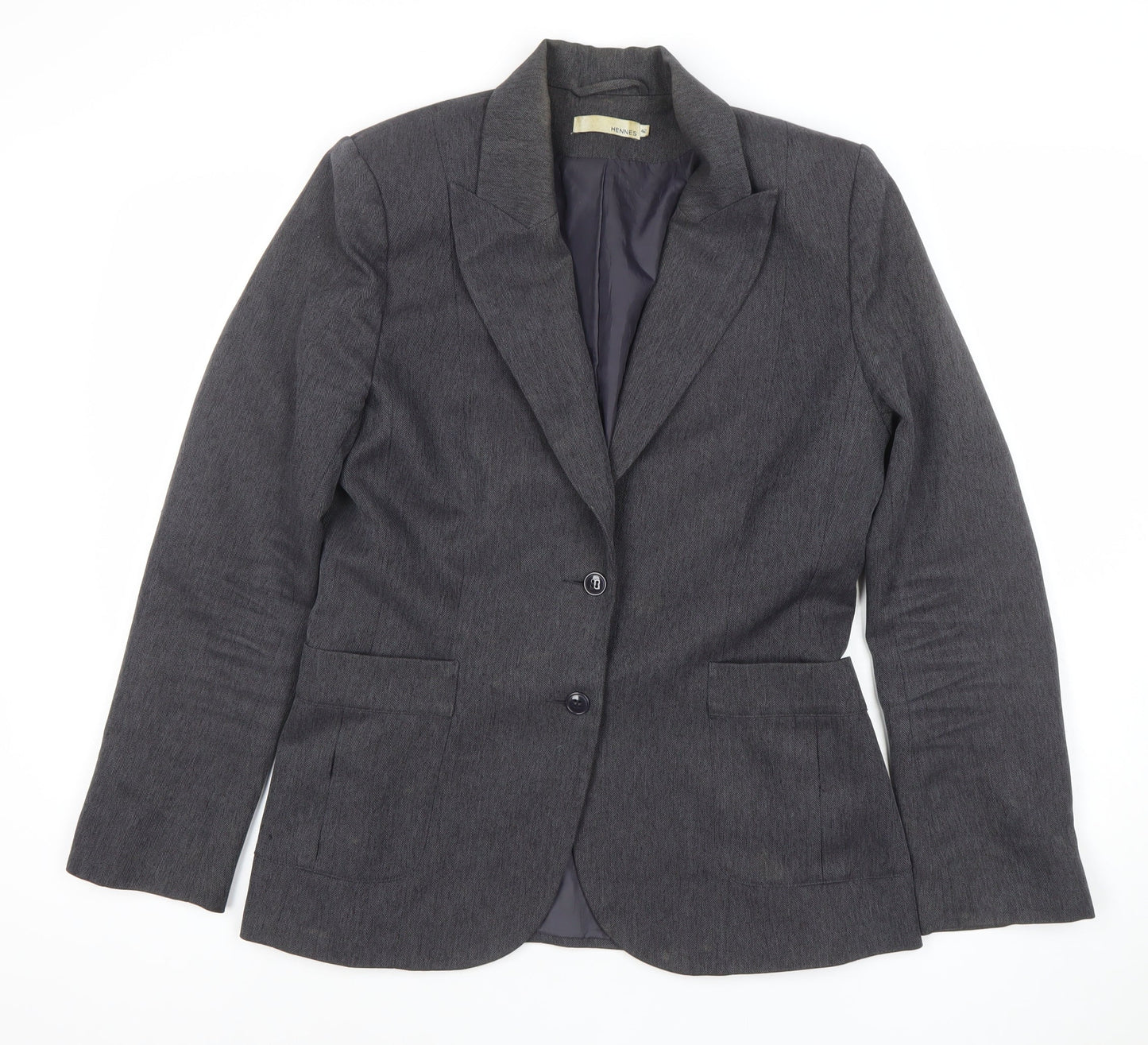 Womens UK Size 14 Hennes Regular Grey Blazer