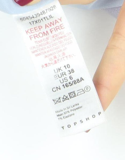 Topshop Women Lavender Double-Breasted Blazer Jacket UK 10