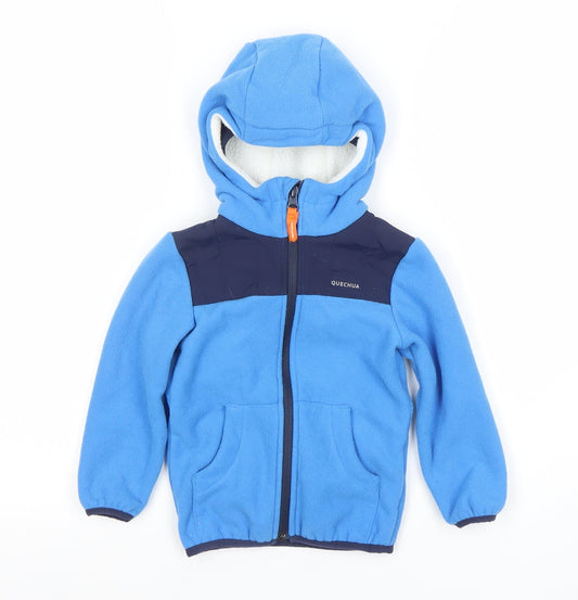 Boys UK Size 10 Years Quechua Blue Basic Jacket