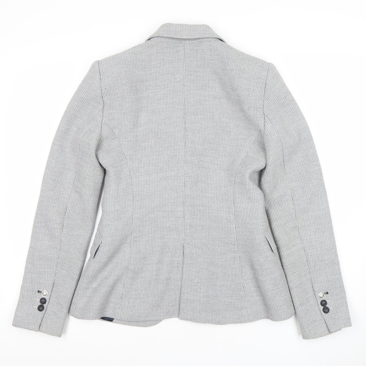 Zara Woman Grey Two-Button Blazer Jacket Small Regular Fit