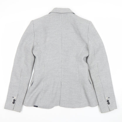 Zara Woman Grey Two-Button Blazer Jacket Small Regular Fit