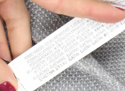 Zara Woman Grey Two-Button Blazer Jacket Small Regular Fit