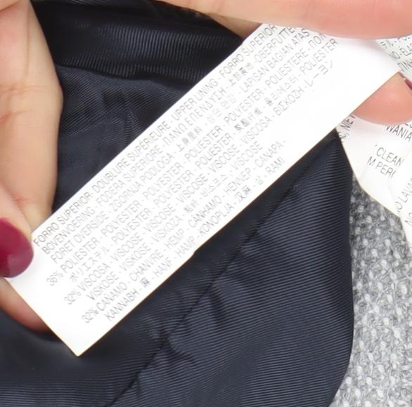 Zara Woman Grey Two-Button Blazer Jacket Small Regular Fit