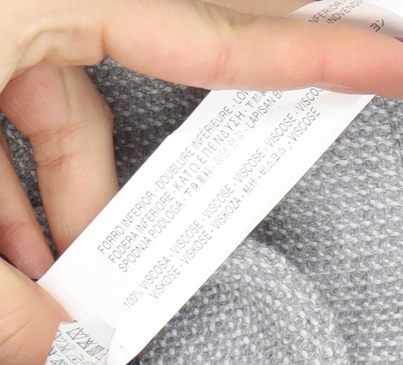 Zara Woman Grey Two-Button Blazer Jacket Small Regular Fit