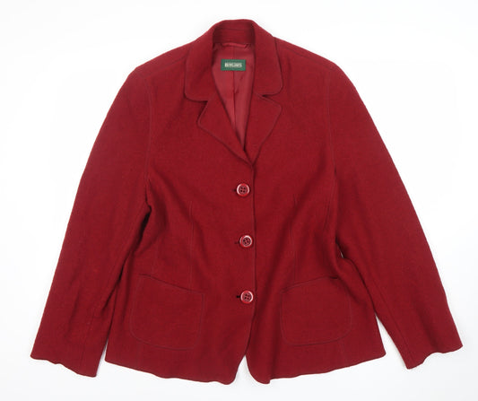 Womens UK Size 14 Rowland's Regular Red Blazer