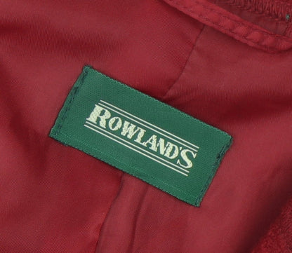 Womens UK Size 14 Rowland's Regular Red Blazer