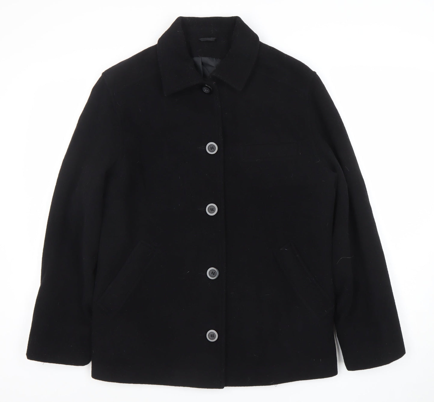 Womens UK Size 10 BHS Black Overcoat