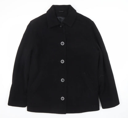 Womens UK Size 10 BHS Black Overcoat