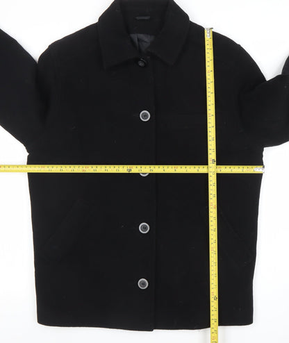 Womens UK Size 10 BHS Black Overcoat