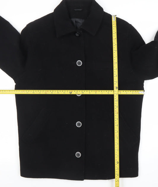 Womens UK Size 10 BHS Black Overcoat