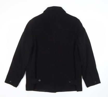 Womens UK Size 10 BHS Black Overcoat