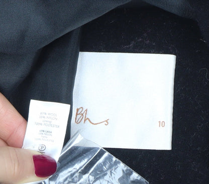 Womens UK Size 10 BHS Black Overcoat