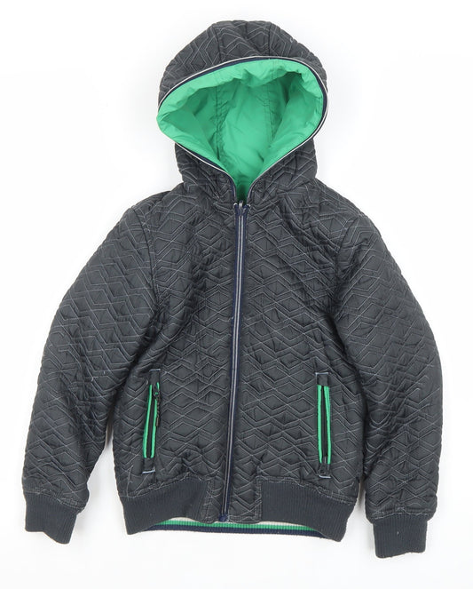 Boys UK Size 7-8 Years Marks and Spencer Black Puffer Jacket