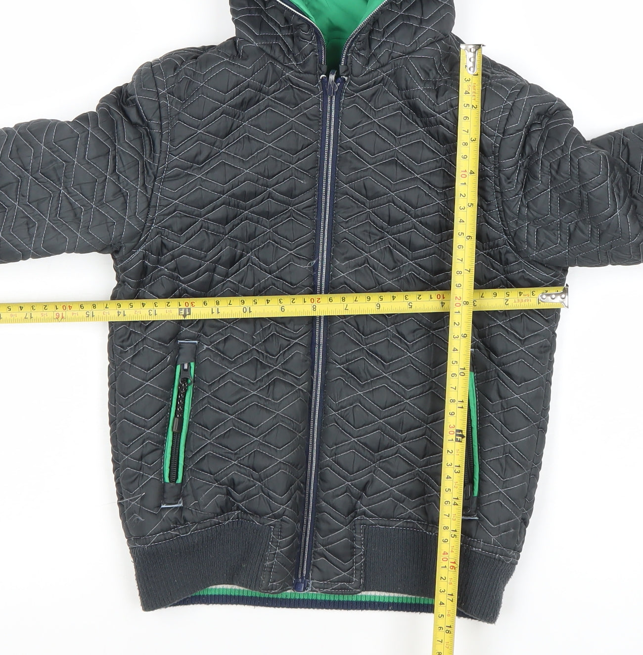 Boys UK Size 7-8 Years Marks and Spencer Black Puffer Jacket