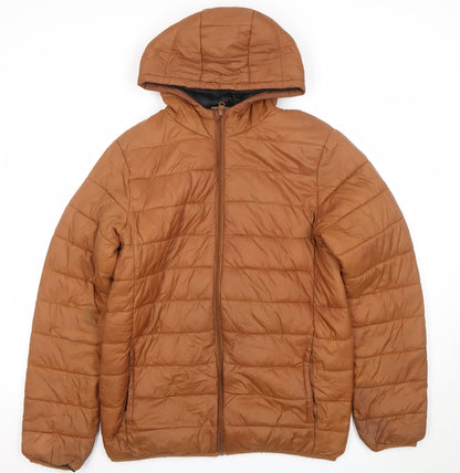 Teens UK Size M Destination Brown Puffer Jacket