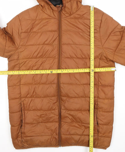 Teens UK Size M Destination Brown Puffer Jacket