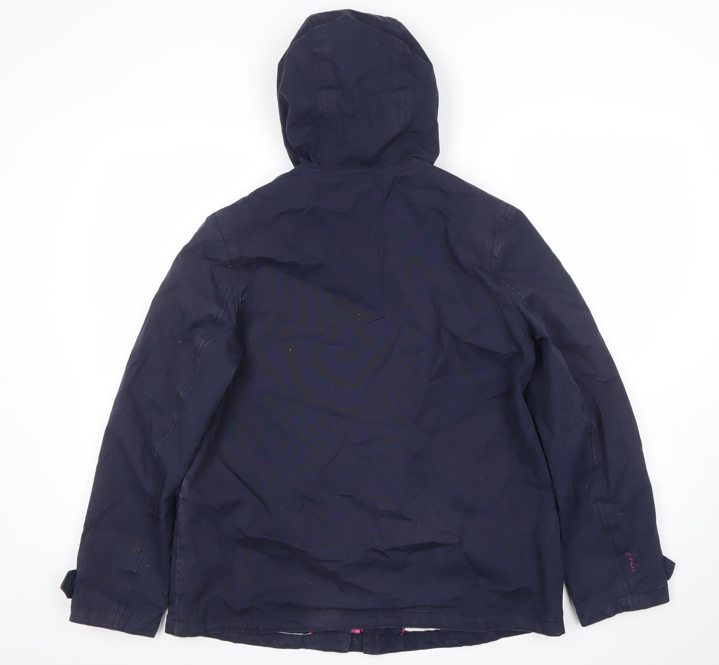 Joules Womens Blue Waterproof Hooded Rain Jacket Size 12
