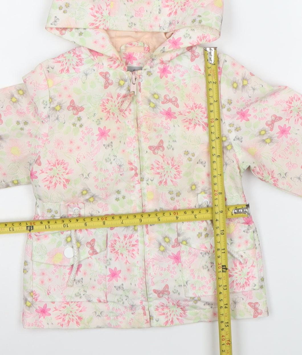 Marks and Spencer Baby Girls Pink Floral Hooded Puffer Jacket 18-24 Months