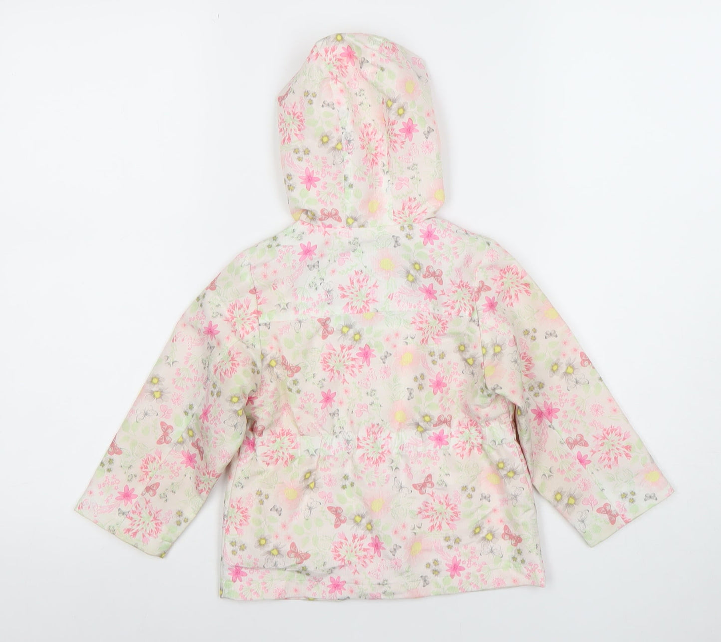 Marks and Spencer Baby Girls Pink Floral Hooded Puffer Jacket 18-24 Months