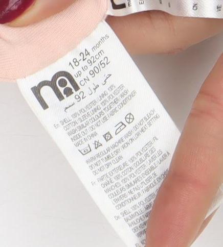 Marks and Spencer Baby Girls Pink Floral Hooded Puffer Jacket 18-24 Months