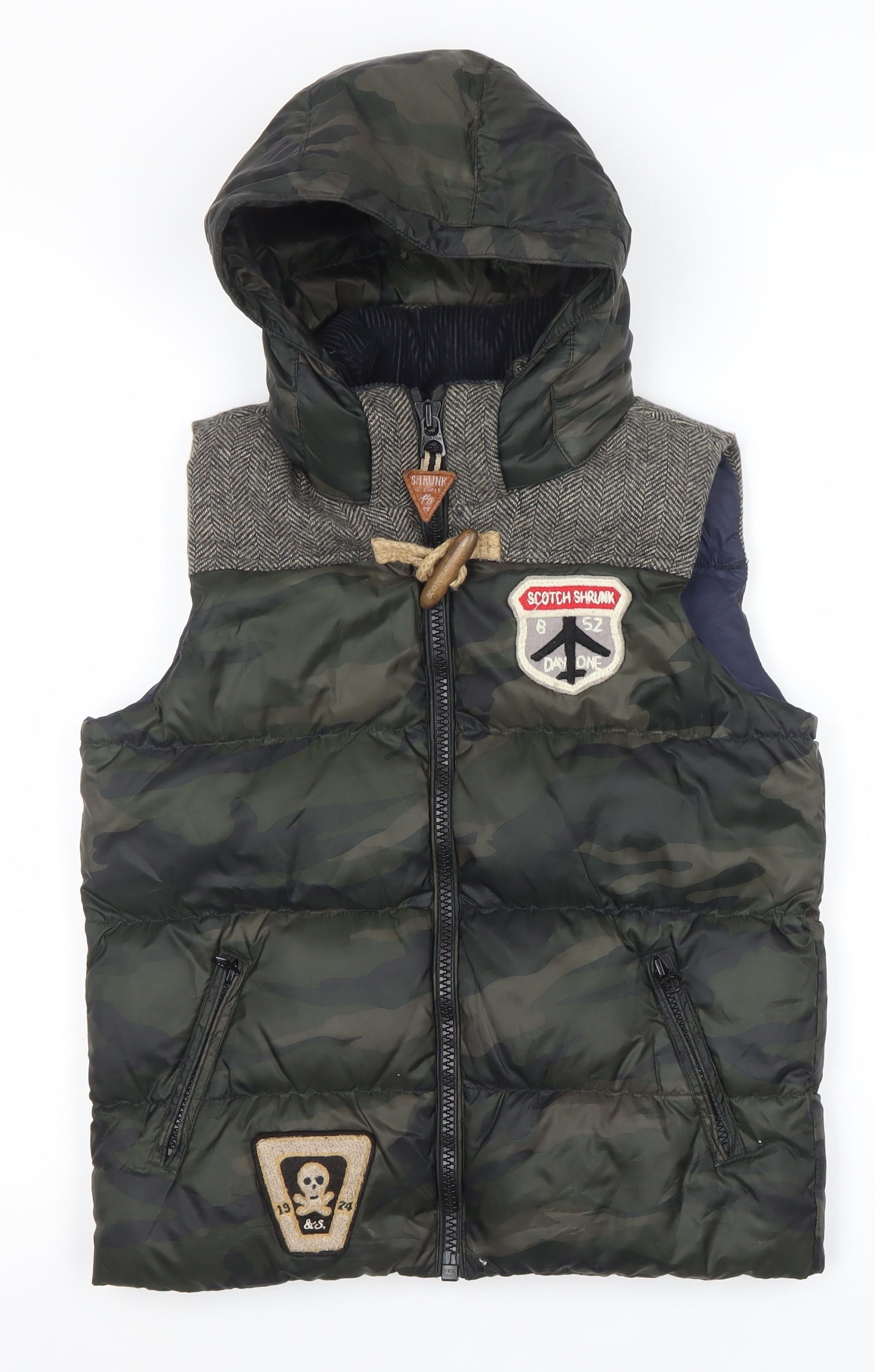 Boys UK Size 10 Years Scotch Shrunk Green Bodywarmer