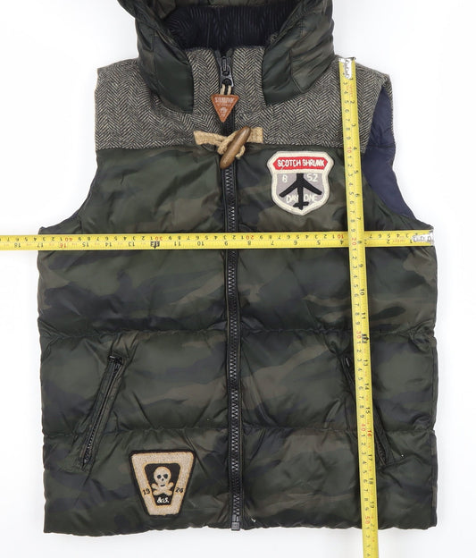 Boys UK Size 10 Years Scotch Shrunk Green Bodywarmer