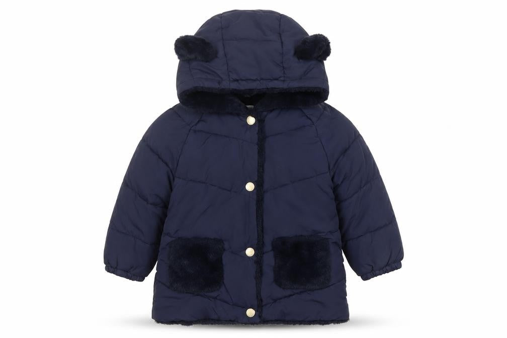 Girls UK Size 3 Years Mango Blue Puffer Jacket