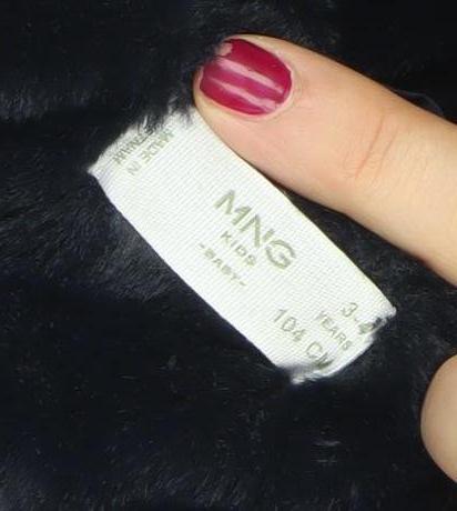 Girls UK Size 3 Years Mango Blue Puffer Jacket