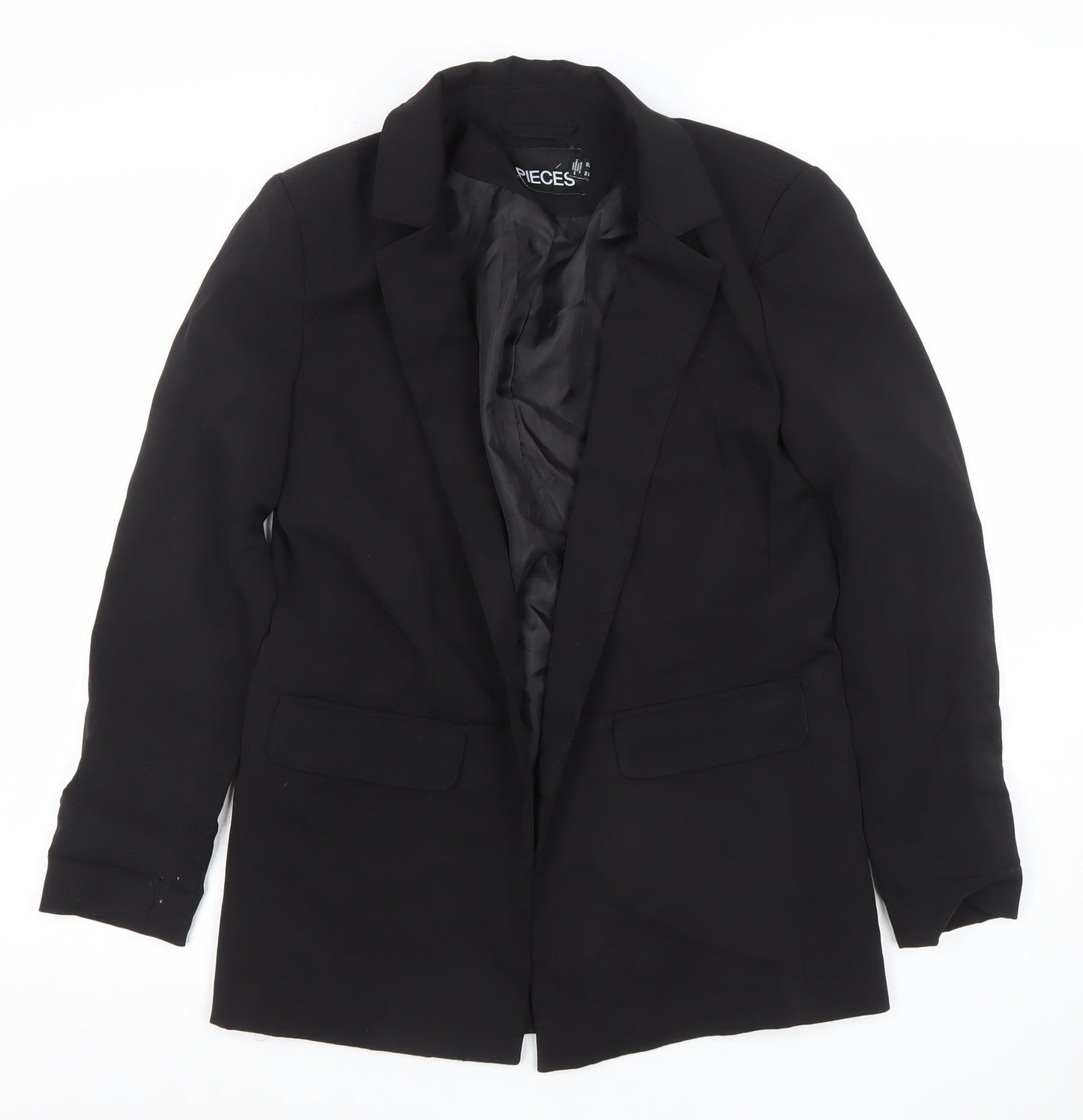 Womens UK Size XS Pieces Regular Black Blazer