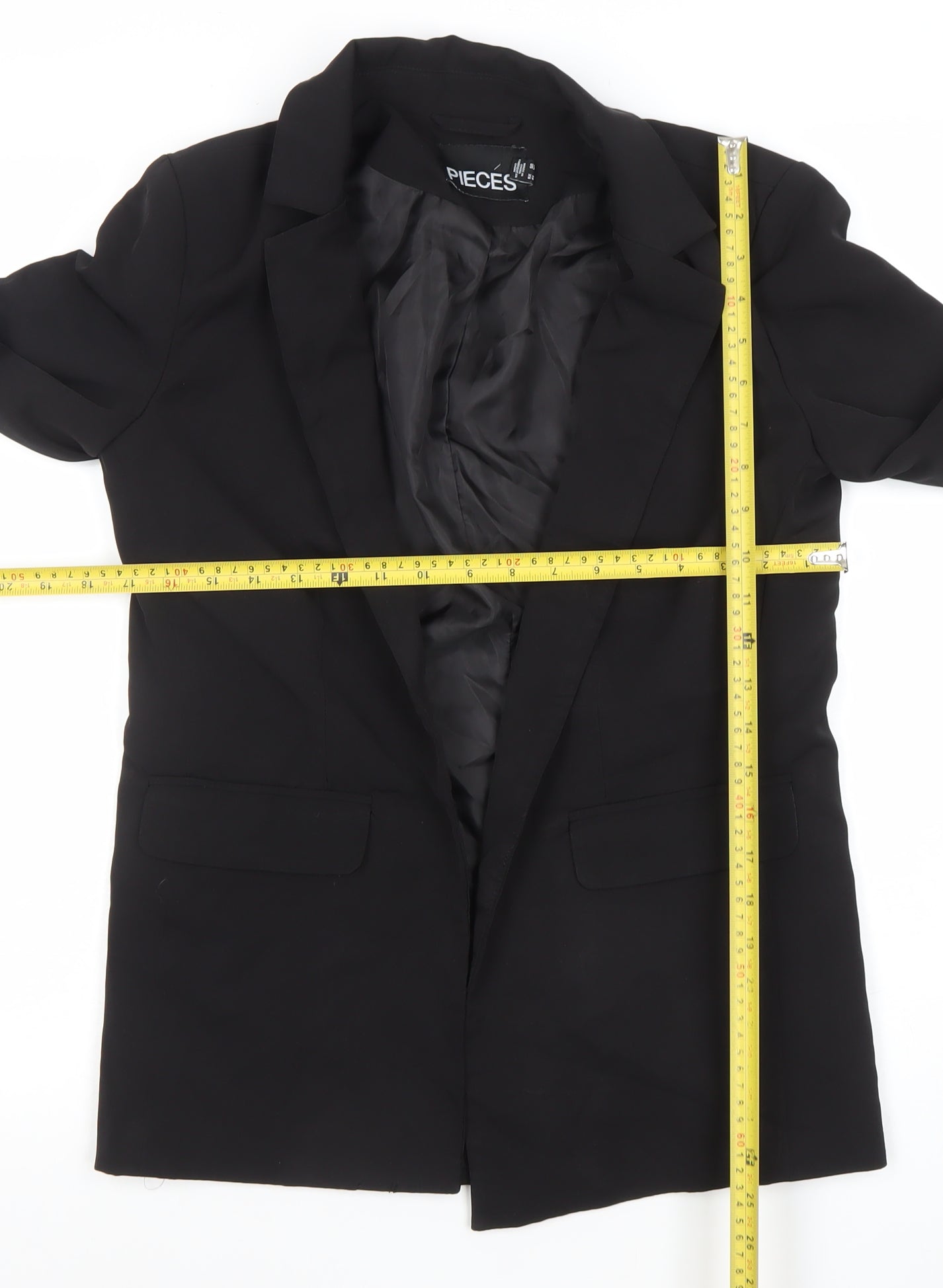 Womens UK Size XS Pieces Regular Black Blazer