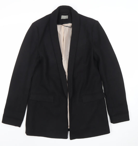 Oasis Women’s Black Shawl Lapel Long Sleeve Suit Jacket UK 10