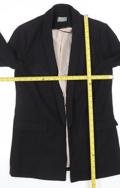 Oasis Women’s Black Shawl Lapel Long Sleeve Suit Jacket UK 10