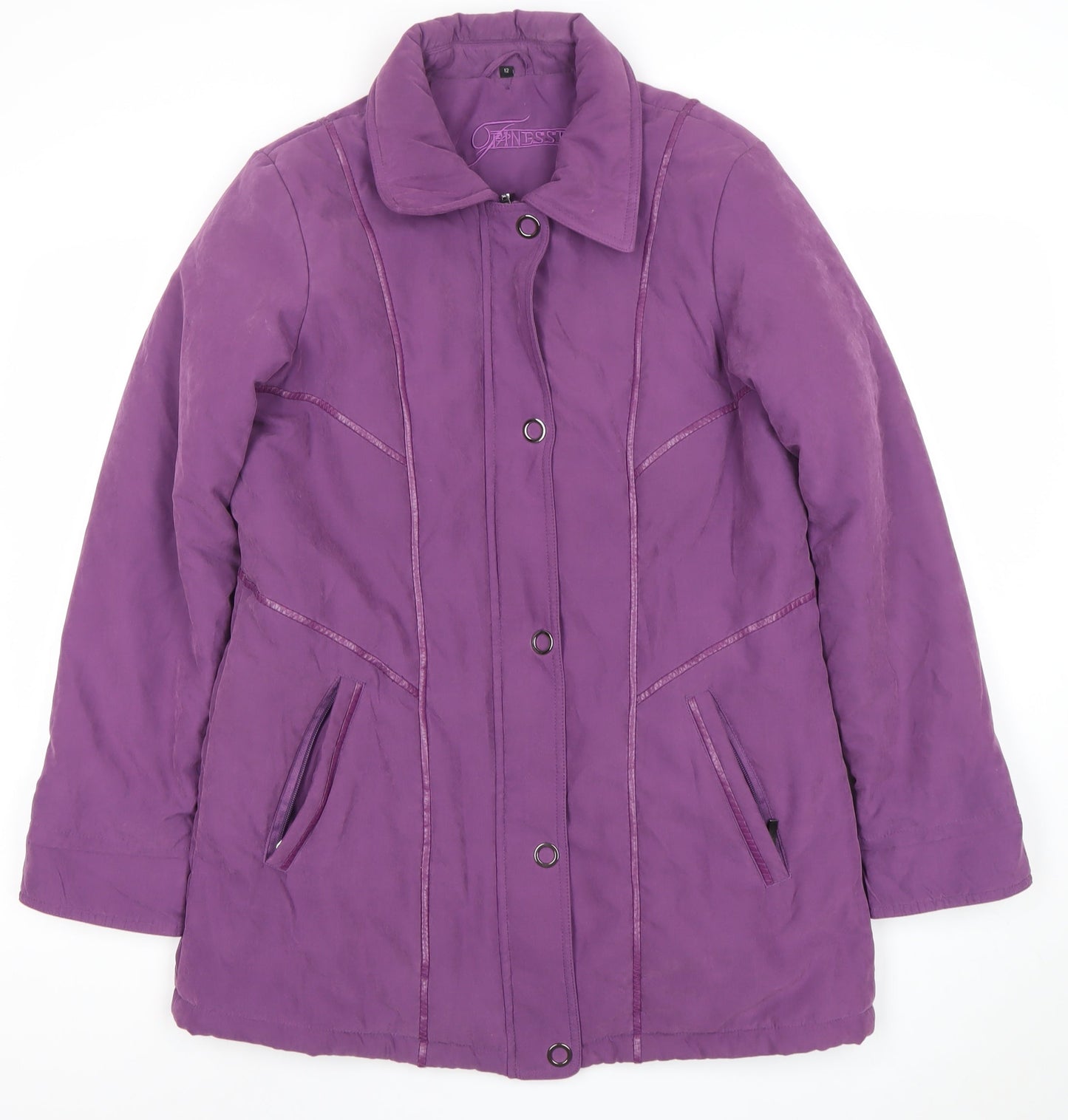 Womens UK Size 12 Finesse Purple Overcoat