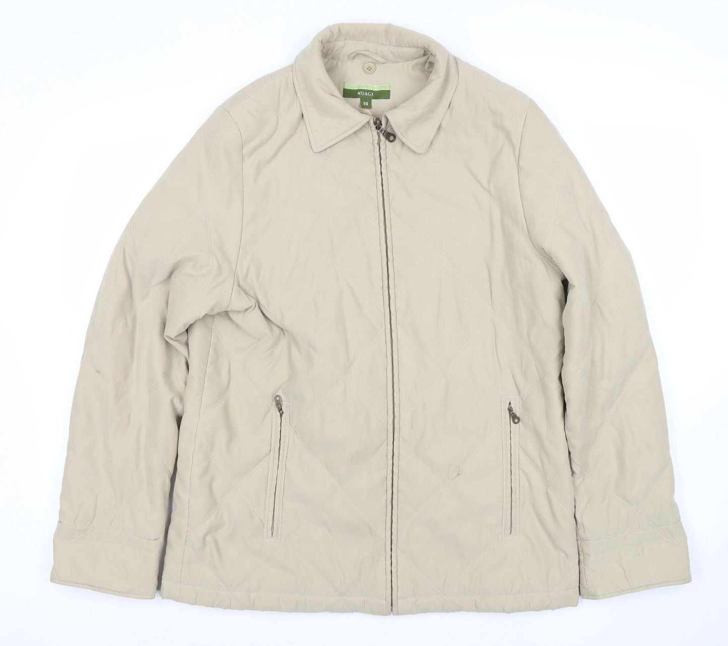 Womens UK Size 10 Nuage at Debenhams Beige Quilted Coat