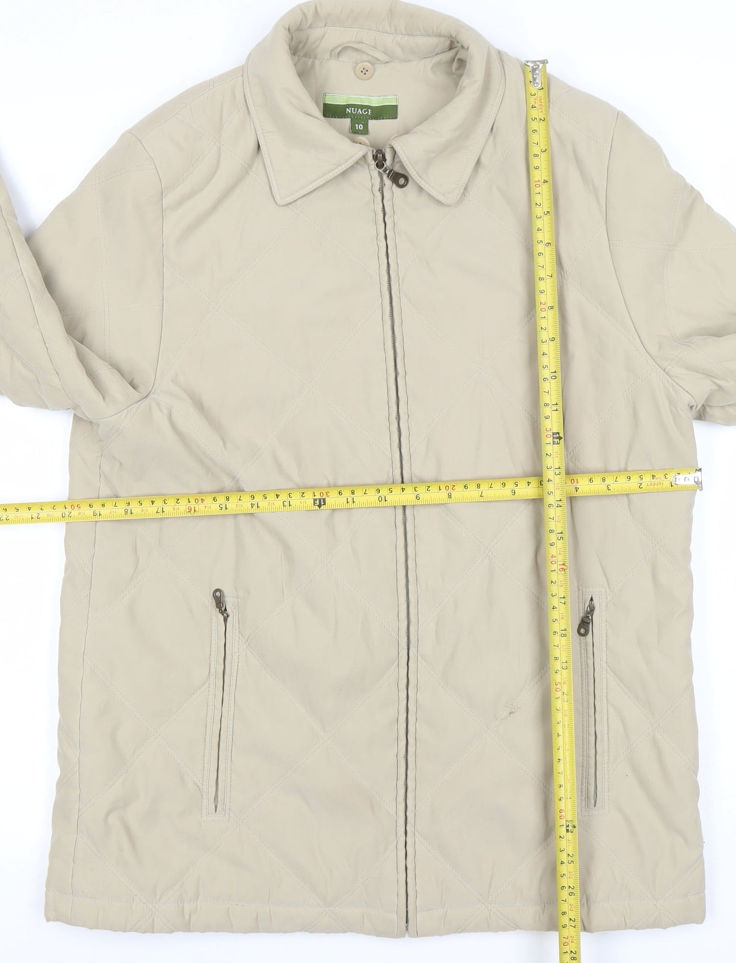 Womens UK Size 10 Nuage at Debenhams Beige Quilted Coat