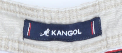 Kangol Men Beige Chino Shorts L Regular Fit Cotton Casual Summer