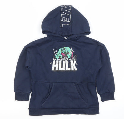 Boys UK Size 5-6 Years Primark Blue Pullover Hoodie