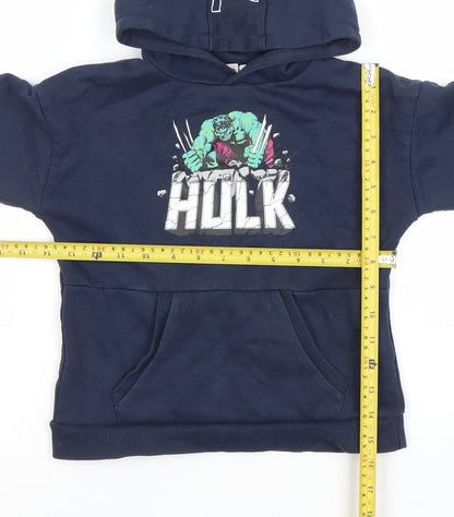 Boys UK Size 5-6 Years Primark Blue Pullover Hoodie