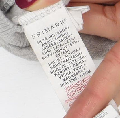 Primark Boys Grey Spider-Man Hoodie 5-6 Years Pullover Marvel Fleece