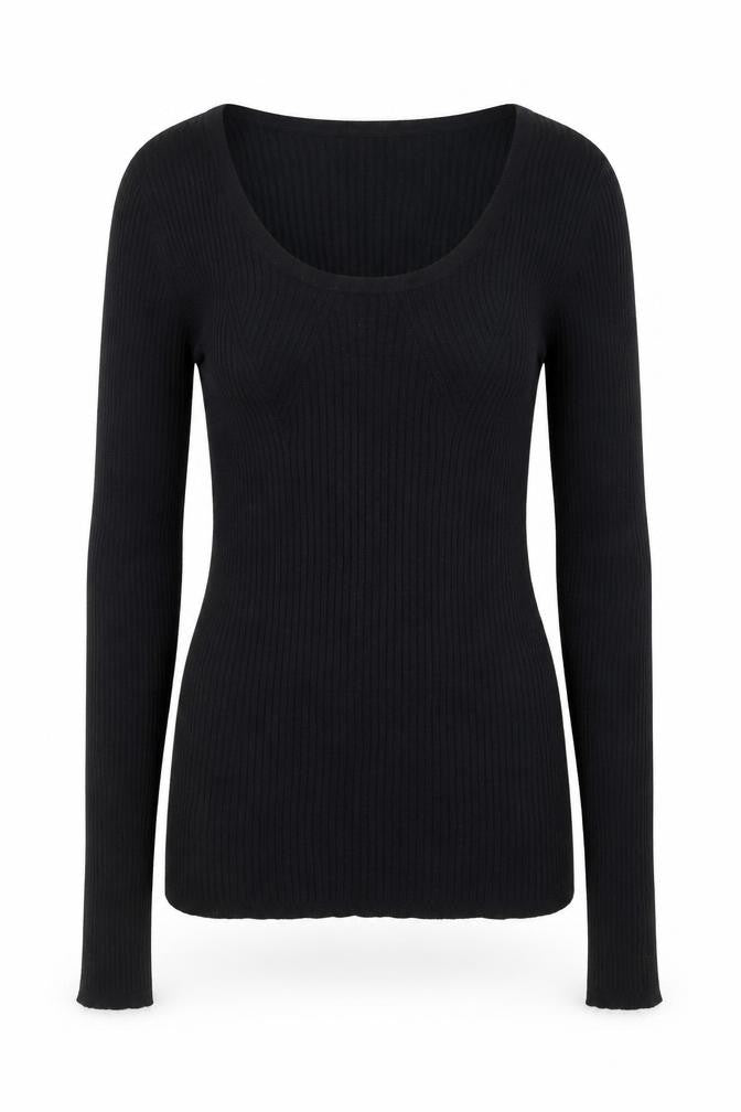 Womens UK Size 6 ASOS Black Basic T-Shirt