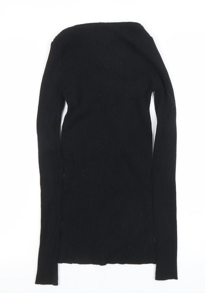 Womens UK Size 6 ASOS Black Basic T-Shirt