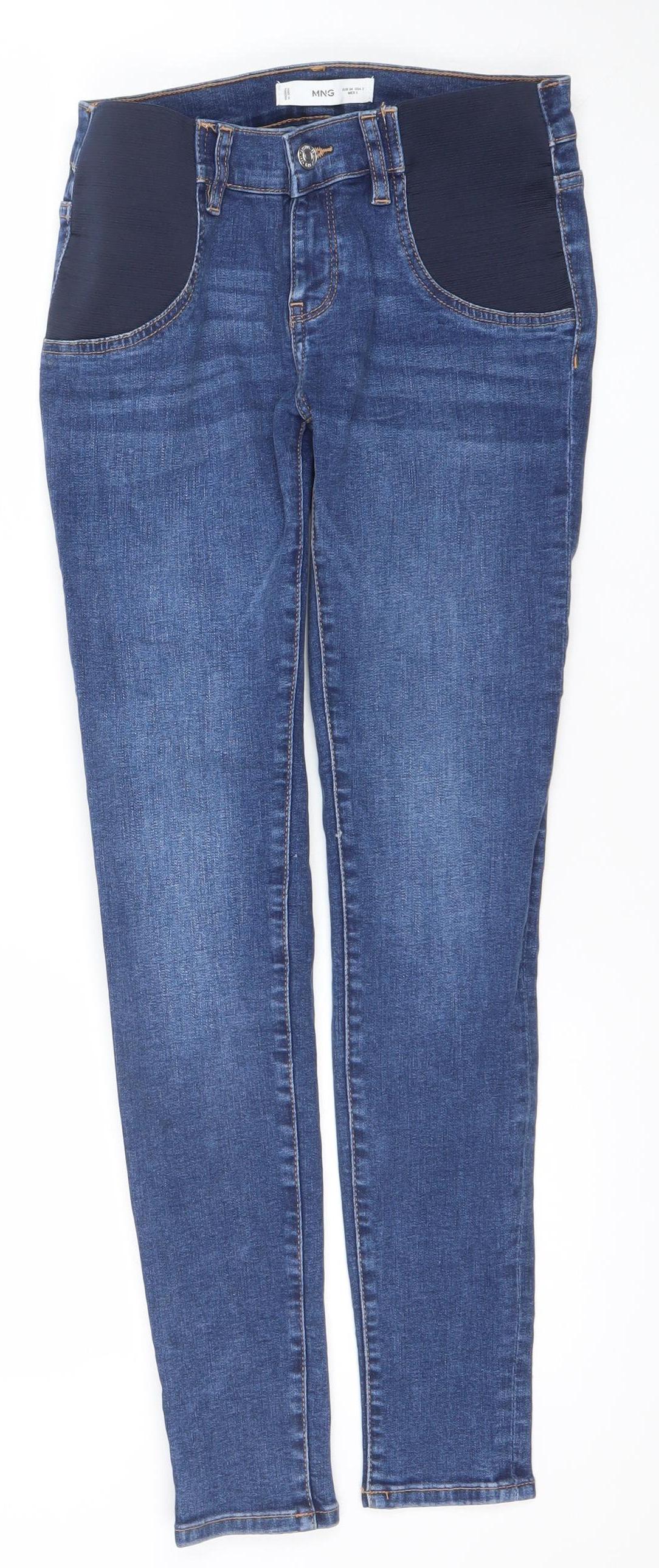 Womens UK Size 6 MNG Slim Fit Skinny Blue Jeans