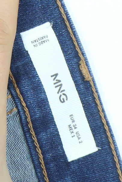 Womens UK Size 6 MNG Slim Fit Skinny Blue Jeans
