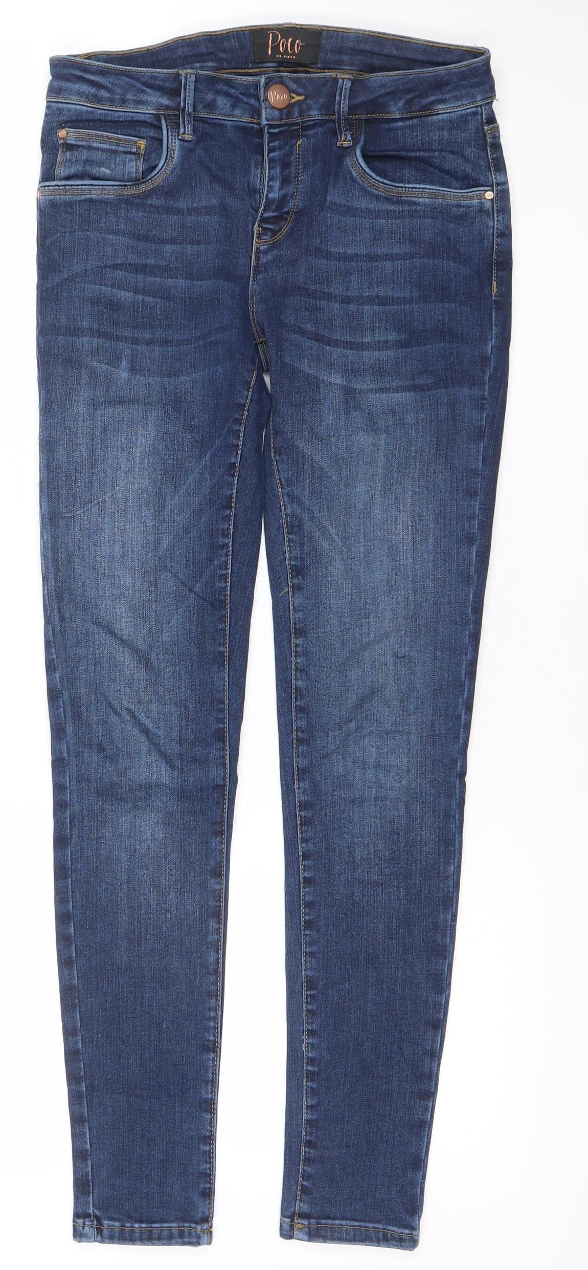 Womens UK Size 8S Poco by Pippa Slim Fit Skinny Blue Jeans