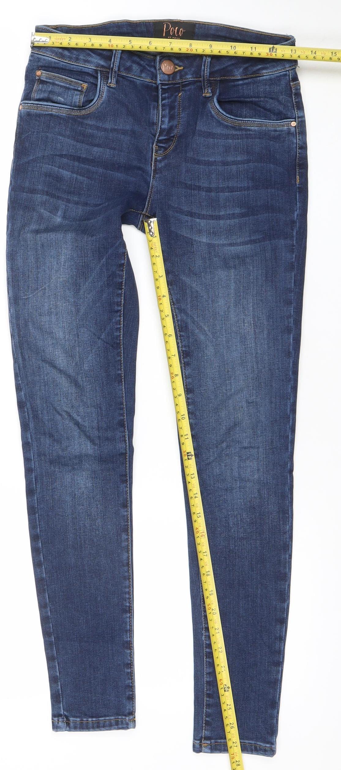 Womens UK Size 8S Poco by Pippa Slim Fit Skinny Blue Jeans