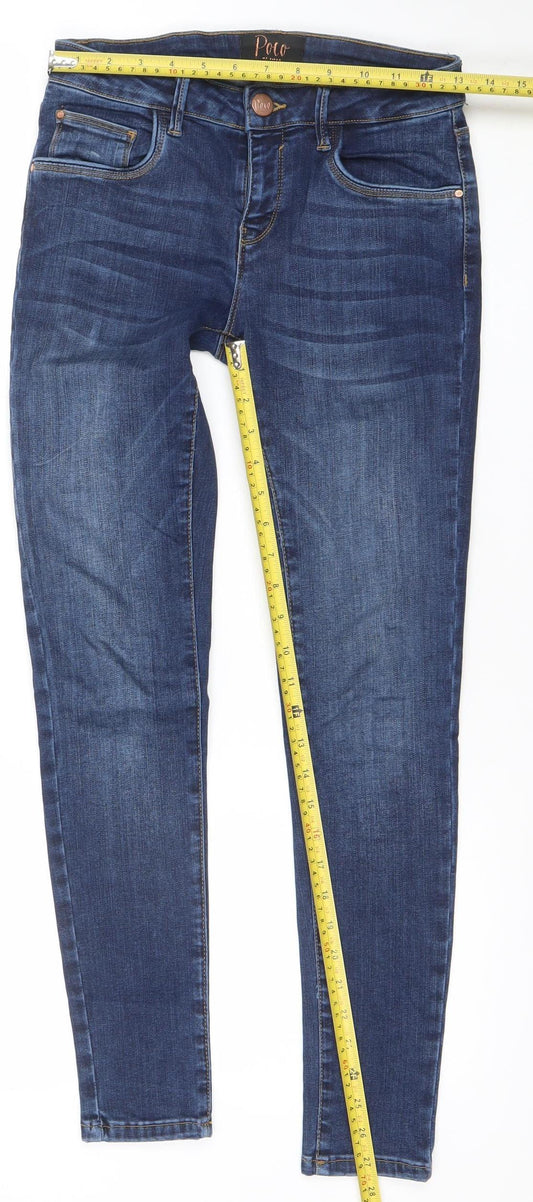 Womens UK Size 8S Poco by Pippa Slim Fit Skinny Blue Jeans