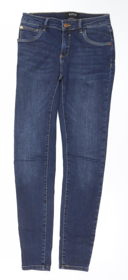 Womens UK Size 8R POCO by Pippa Slim Fit Skinny Blue Jeans