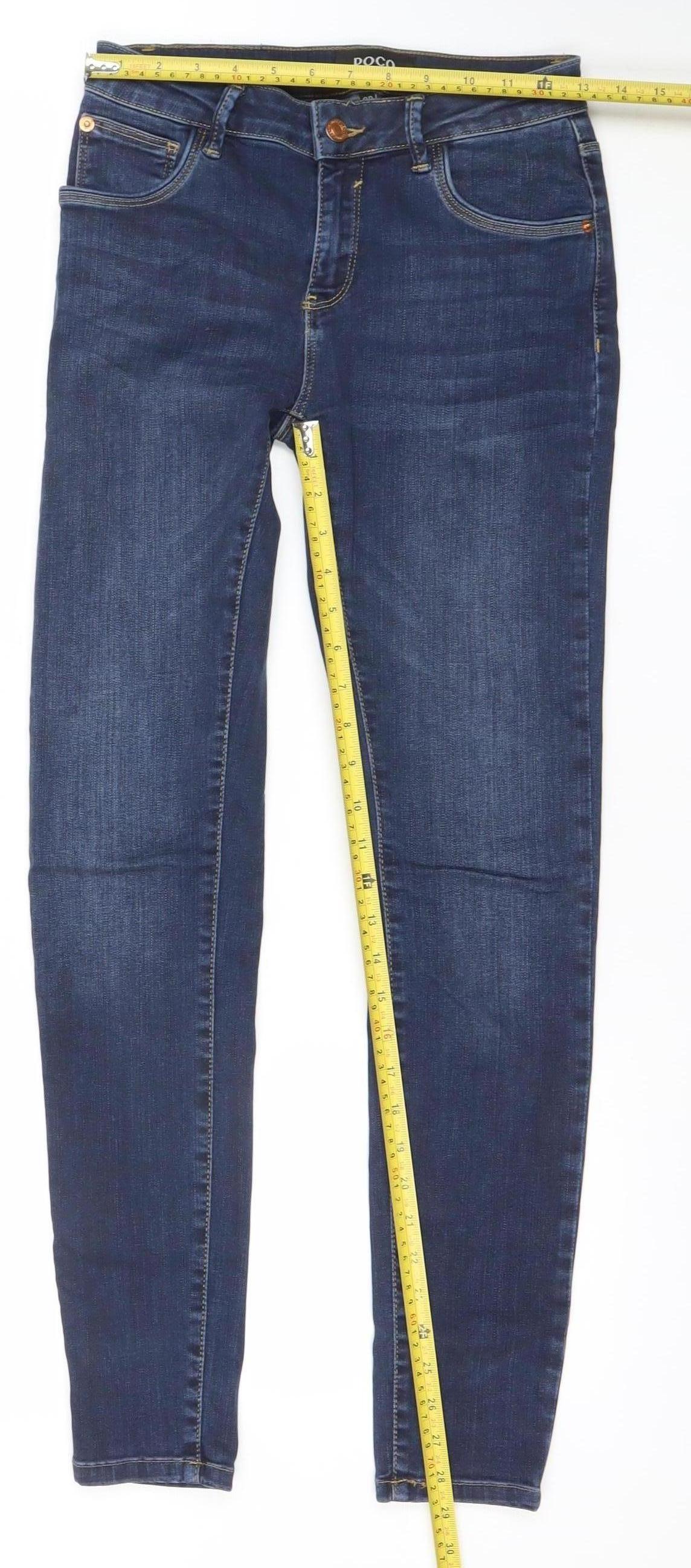 Womens UK Size 8R POCO by Pippa Slim Fit Skinny Blue Jeans