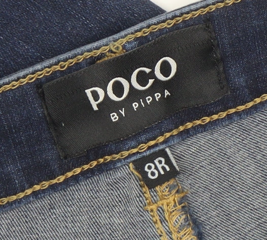 Womens UK Size 8R POCO by Pippa Slim Fit Skinny Blue Jeans